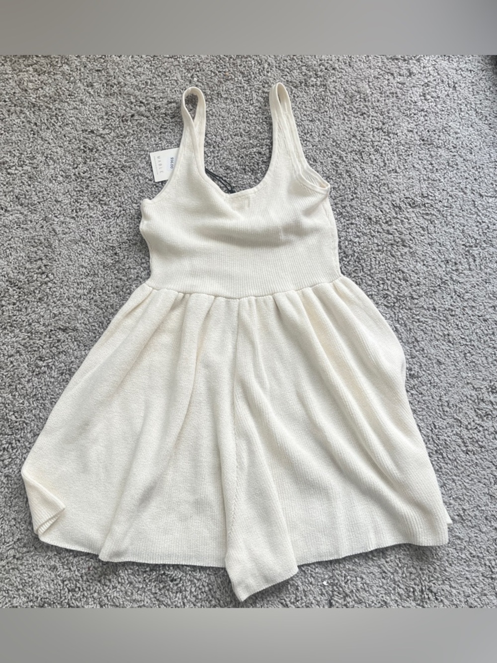 Mable Ivory Knit Romper Dress | Size S | NWT | - Picture 6 of 6